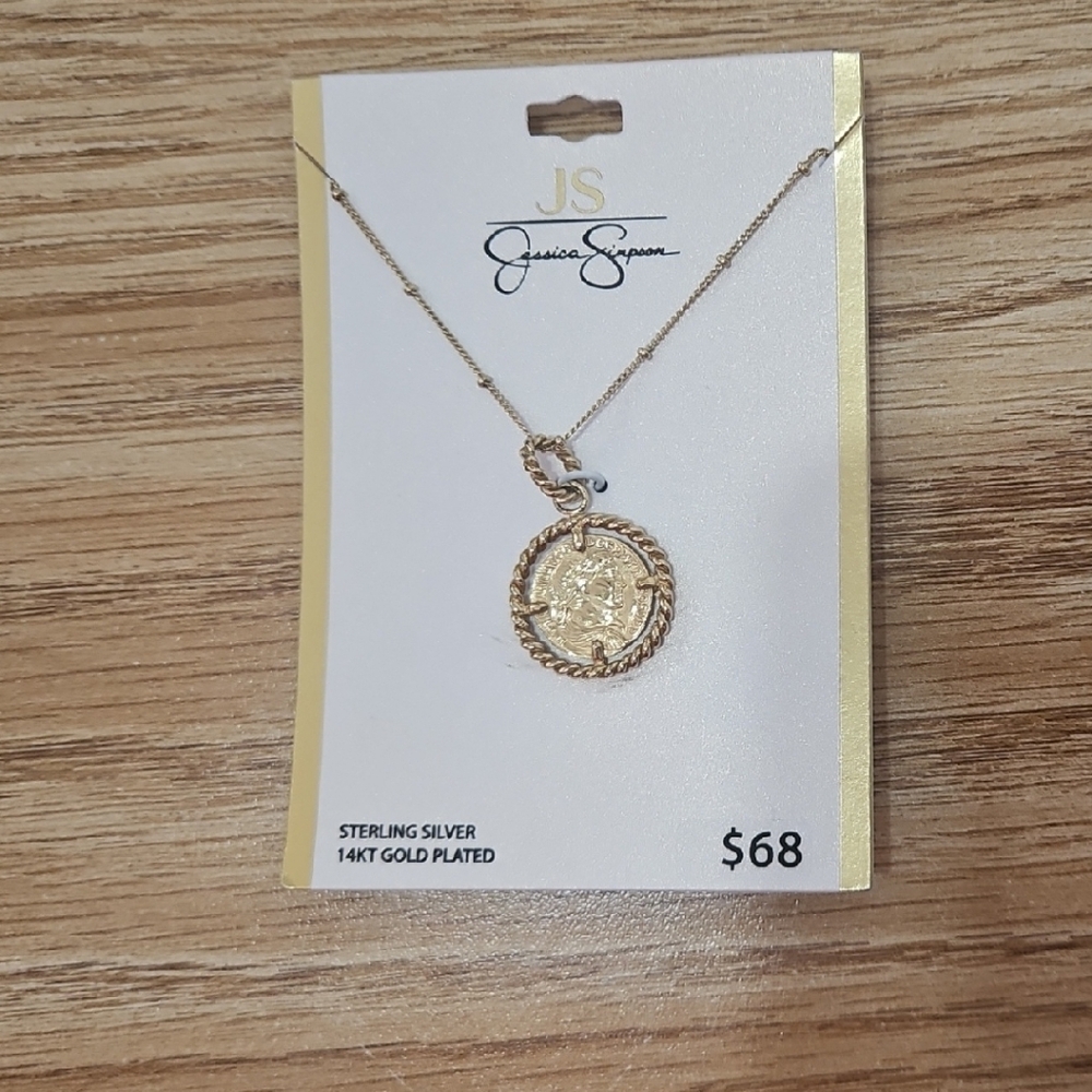 Jessica Simpson Gold-Plated Coin Necklace